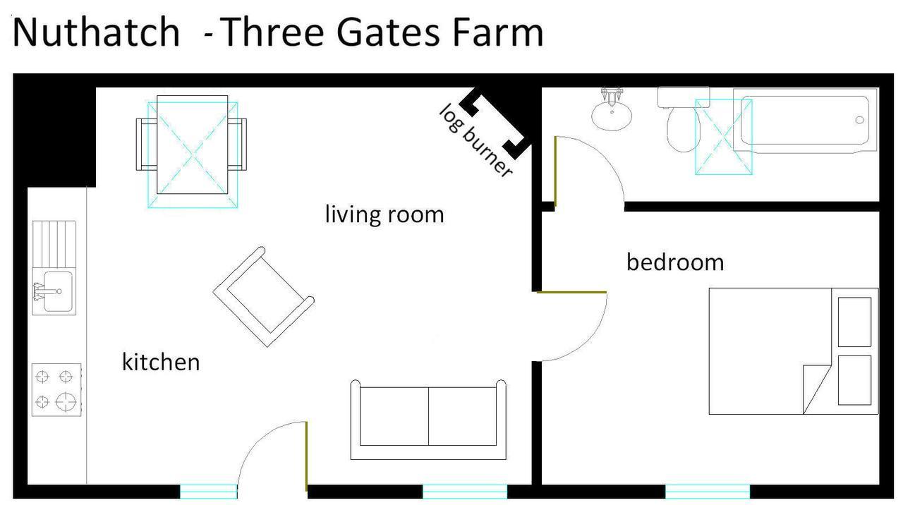Three Gates Farm Holiday Cottages Huntsham Bagian luar foto